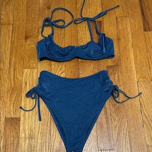 Shimmering Blue Bikini Set